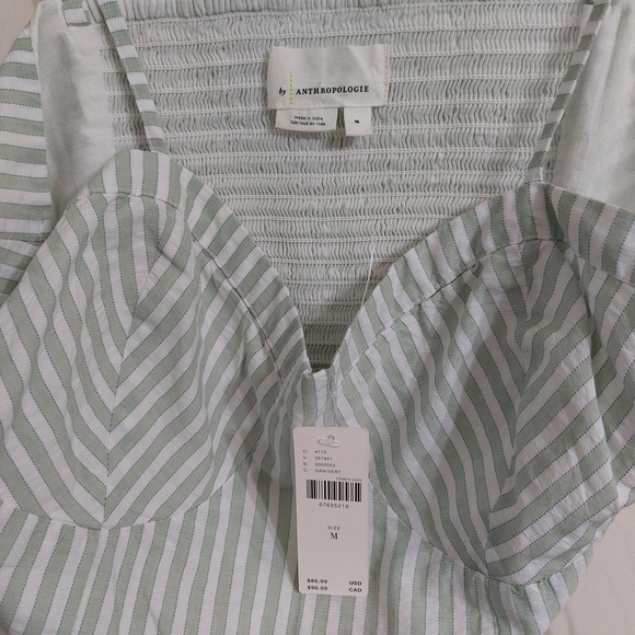 Anthropologie Gray Striped Crop Top - Picture 5 of 7